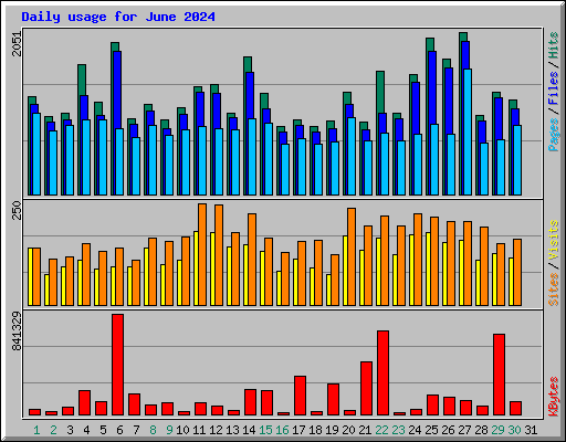 Daily usage for June 2024