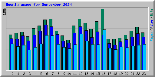 Hourly usage for September 2024