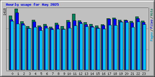 Hourly usage for May 2025