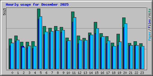 Hourly usage for December 2025