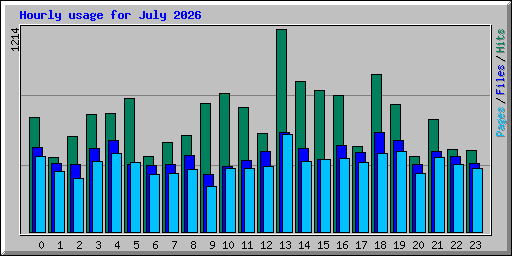 Hourly usage for July 2026